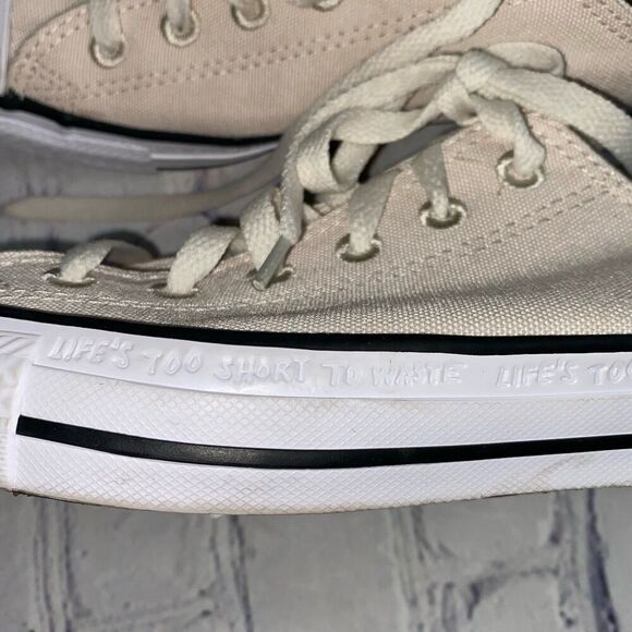 Converse All Star Sneakers  Men’s Size 6.5 Women’s Size 8.5 Renew Canvas Beige - Picture 6 of 12